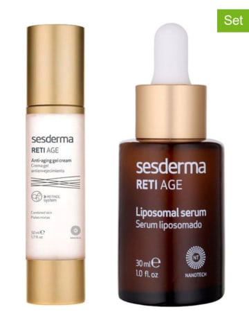 SESDERMA 2-częściowy zestaw "Reti Age" do pielęgnacji twarzy - krem-żel, serum
