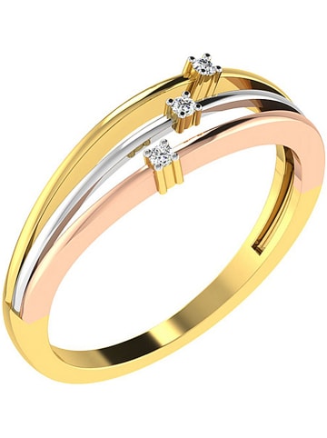 Vittoria Jewels Gouden/witgouden/roségouden ring met diamanten