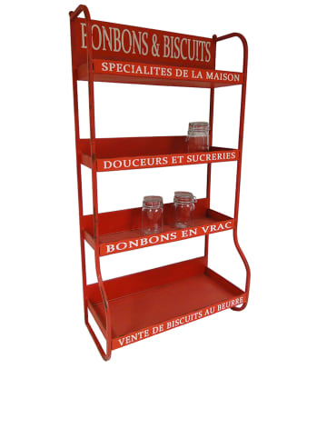 Anticline Wandregal in Rot - (B)48 x (H)90 x (T)23 cm