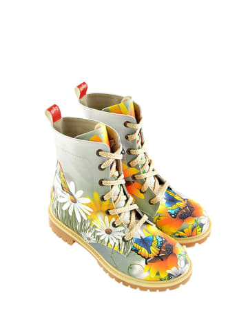 Goby Boots in Grau/ Gelb