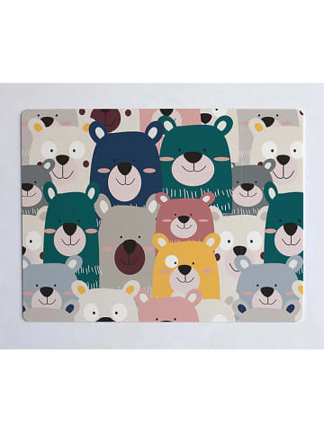 little nice things Bureaumat "Bears" meerkleurig - (L)55 x (B)35 cm