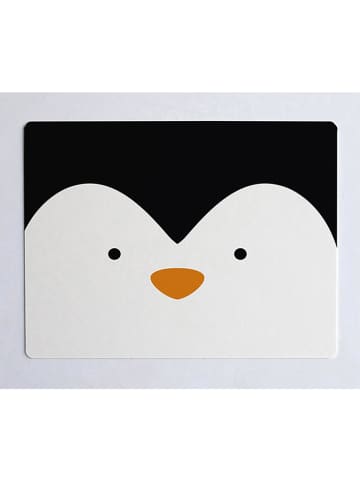 Little nice things Podkładka "Penguin" w kolorze biało-czarnym na biurko - 55 x 35 cm
