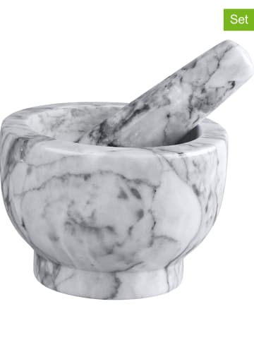 Fackelmann 2-częściowy zestaw do przypraw w kolorze szarym