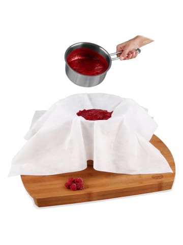Dr. Oetker 2-delige set: passeerdoeken wit - (L)75 x (B)75 cm