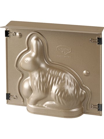 Dr. Oetker 3D-Backform "Hase" in Gold - (B)21,5 x (T)19 cm