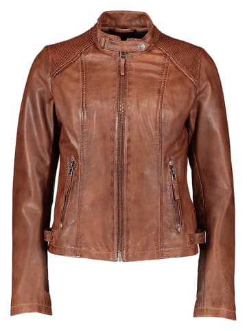 BLUE MONKEY Lederjacke "Helia" in Cognac