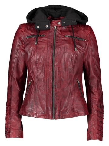 BLUE MONKEY Lederjacke "Wonder" in Bordeaux