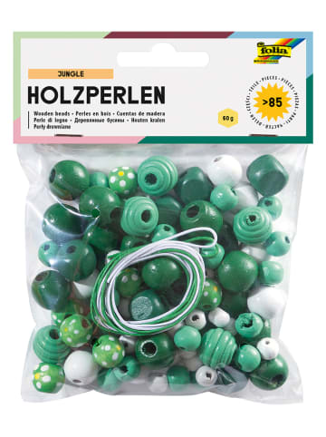 Folia Houten kralen groen - 60 g
