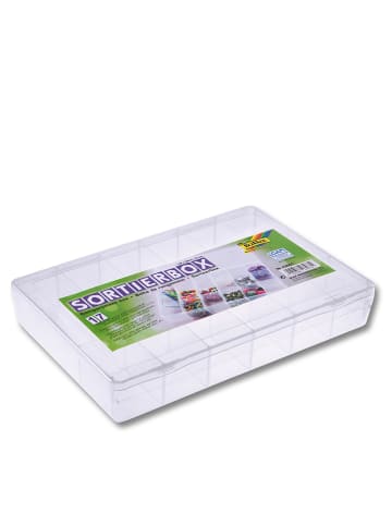 folia PAPER Sortierbox in Transparent - (B)26,5 x (H)4 x (T)18 cm