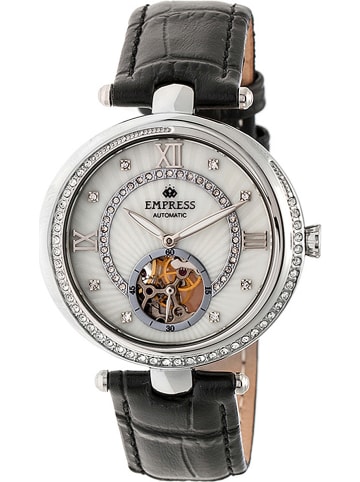 Empress Automatikuhr "Stella" in Schwarz/ Silber/ Weiß