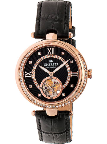 Empress Automatikuhr "Stella" in Schwarz/ Roségold