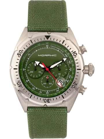Morphic Chronograf "M53 Series" w kolorze srebrno-zielonym