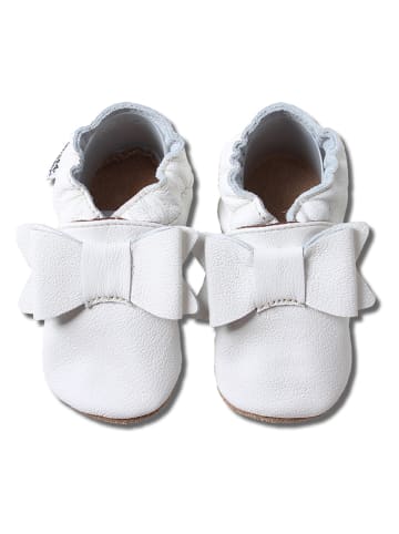 Hobea Skórzane buty w kolorze białym do chrztu