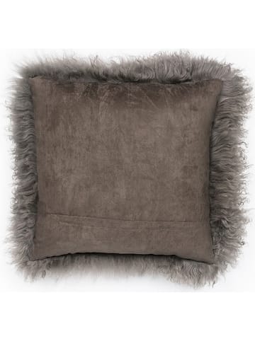 Hofbrucker Kissen mit Schaffell in Grau