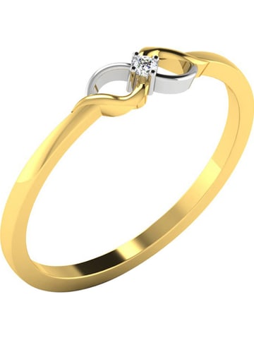 Vittoria Jewels Gouden/witgouden ring met diamant