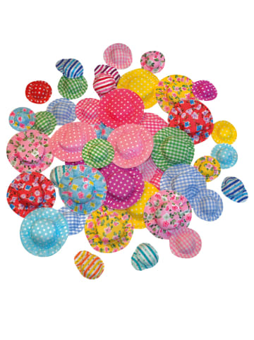 Playbox Decoratieve stoffen hoeden meerkleurig - 50 stuks
