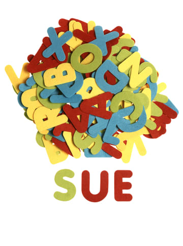 SUNNYSUE Vilten letters "ABC" meerkleurig - 150 stuks