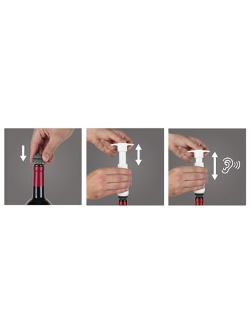 Vacu Vin 3-delige wijnpompset wit