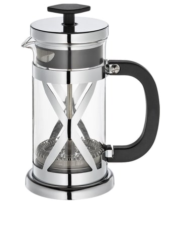 Cilio Koffiekan "Gloria" zilverkleurig/zwart - 350 ml