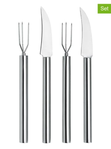 Küchenprofi 4tlg. Edelstahl-Pellkartoffel-Set in Silber - (L)15 cm