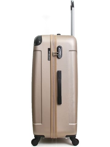 BlueStar Hardcase-trolley "Madrid" champagnekleurig - (B)41 x (H)65 x (D)26 cm