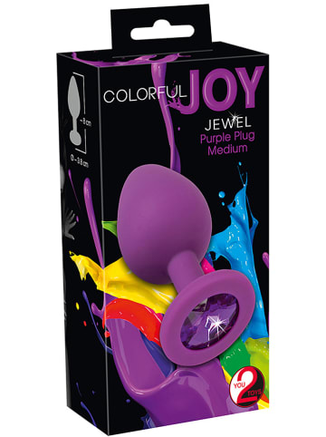 Orion Zatyczka analna "Colourful Joy" w kolorze fioletowym - dł. 8 cm