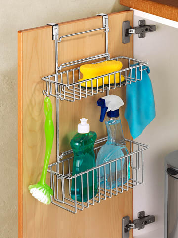 Wenko Einhängekorb in Silber - (B)32 x (H)47 x (T)12,5 cm