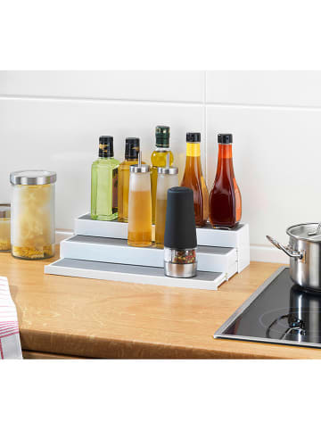 Wenko Keukenrek "Steps" wit/grijs - (B)37 x (H)8,5 cm