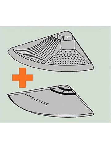 Wenko Afdruiprek grijs - (B)37,5 x (H)10,5 x (D)37,5 cm