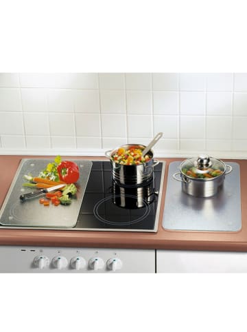 Wenko 2er-Set: Herdabdeckplatten in Transparent - (L)30 x (B)52 cm