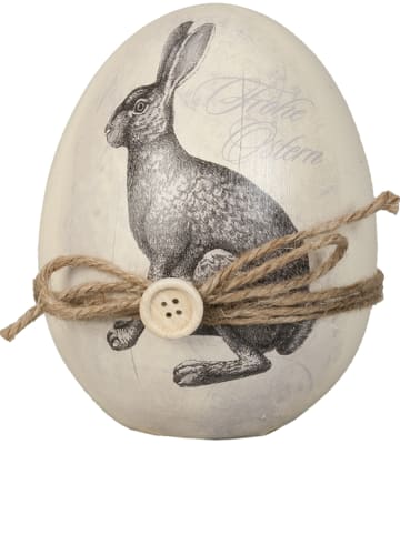 Clayre & Eef Figurka dekoracyjna w kolorze beżowym - wys. 14 x Ø 12 cm