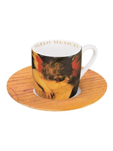 Könitz Filiżanka "Angelo Musicante" w kolorze jasnobrązowo-czarnym - 85 ml