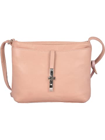Florence Bags Leder-Umhängetasche "New Sport" in Rosa - (B)20 x (H)18 x (T)5 cm