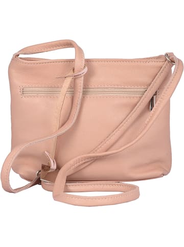 Florence Bags Leder-Umhängetasche "New Sport" in Rosa - (B)20 x (H)18 x (T)5 cm