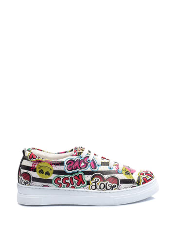 Streetfly Sneakers in Weiß/ Schwarz/ Bunt