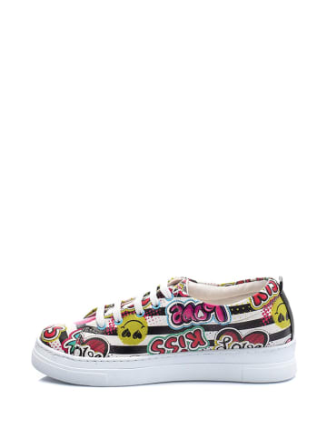 Streetfly Sneakers in Weiß/ Schwarz/ Bunt