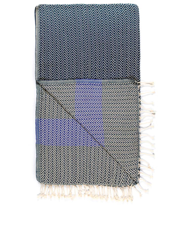 ILVY'S Chusta hammam w kolorze granatowo-niebieskim - 180 x 95 cm