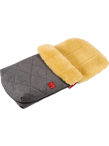 Kaiser Naturfellprodukte Lammfell-Fußsack "Natty" in Anthrazit - (L)85 x (B)45 cm