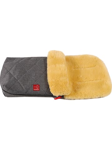 Kaiser Naturfellprodukte Lammfell-Fußsack "Natty" in Anthrazit - (L)85 x (B)45 cm