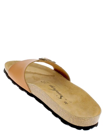Sunbay Leder-Pantoletten "Jasmin" in Camel