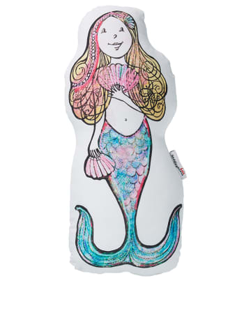 Hanneke de Jager Poduszka "Mermaid" w kolorze różowym ze wzorem