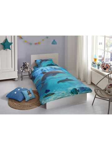 Good Morning Beddengoedset "Will" blauw/turquoise