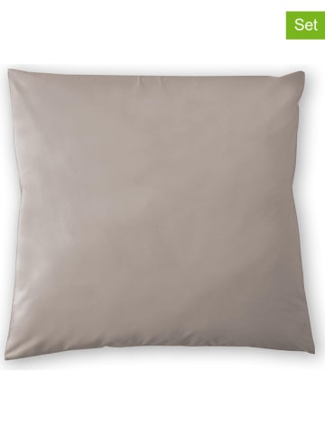 Cinderella 2-delige set: perkal kussenslopen "Basic" taupe