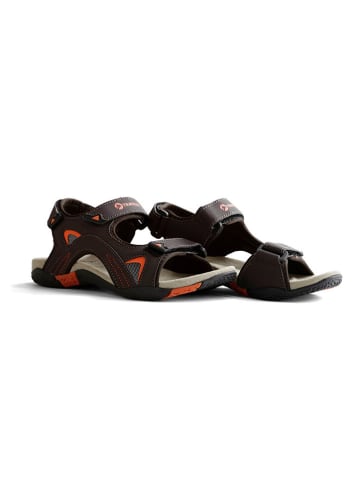 TRAVELIN' Leder-Trekkingsandalen "Volda" in Dunkelbraun