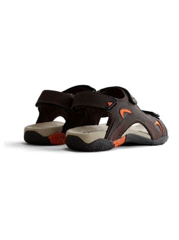 TRAVELIN' Leren trekkingsandalen "Volda" donkerbruin