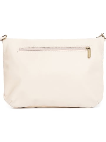 Anna Morellini Leder-Umhängetasche in Beige - (B)22 x (H)18 x (T)2 cm