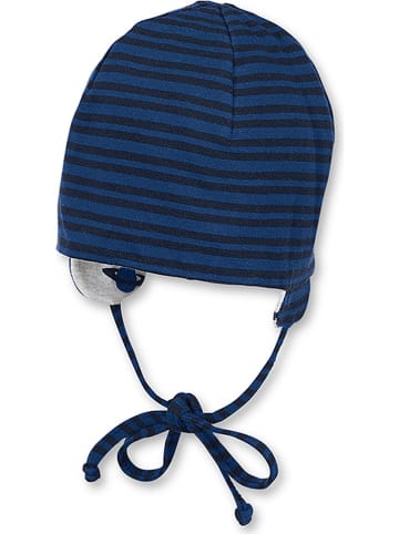 Sterntaler Dwustronna czapka w kolorze szaro-niebieskim