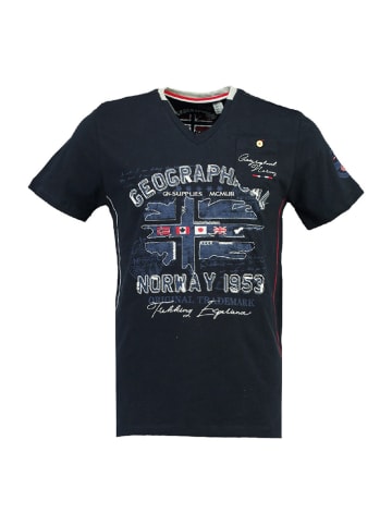 Geographical Norway Koszulka "Jouri" w kolorze granatowym