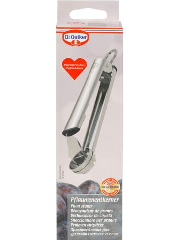 Dr. Oetker Roestvrijstalen pruimenontpitter - (L)17,5 x (B)4 cm