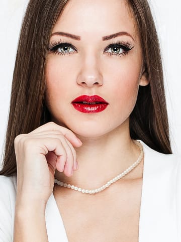 Pearline Perlen-Halskette in WeiÃŸ - (L)42 cm